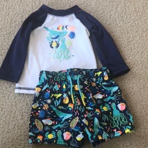 Cat & a Jack SPF 50+ rash guard set